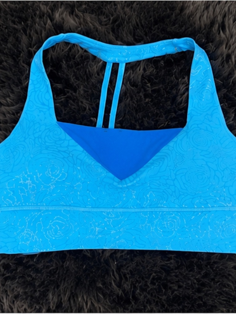 Crowned Athletics Beauty Sleep Blue Aurora Sleeping Beauty Sports Bra Size Small